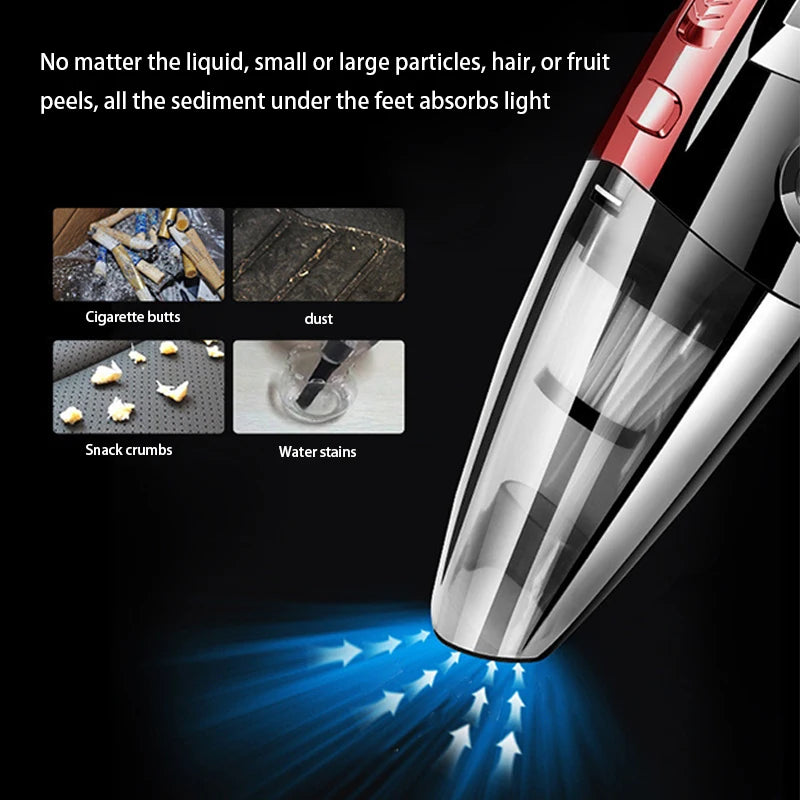 Handheld Wireless Car Vacuum Cleaner — High Power Rechargeable Interior Cleaner