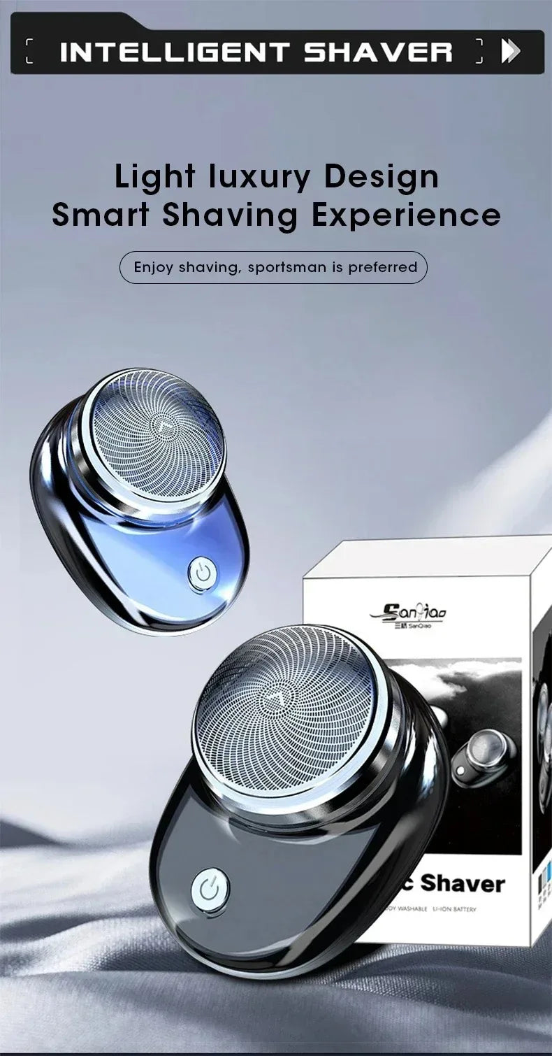 Pocket Mini Travel Electric Shaver — Rechargeable Wireless Detachable Facial & Body Trimmer