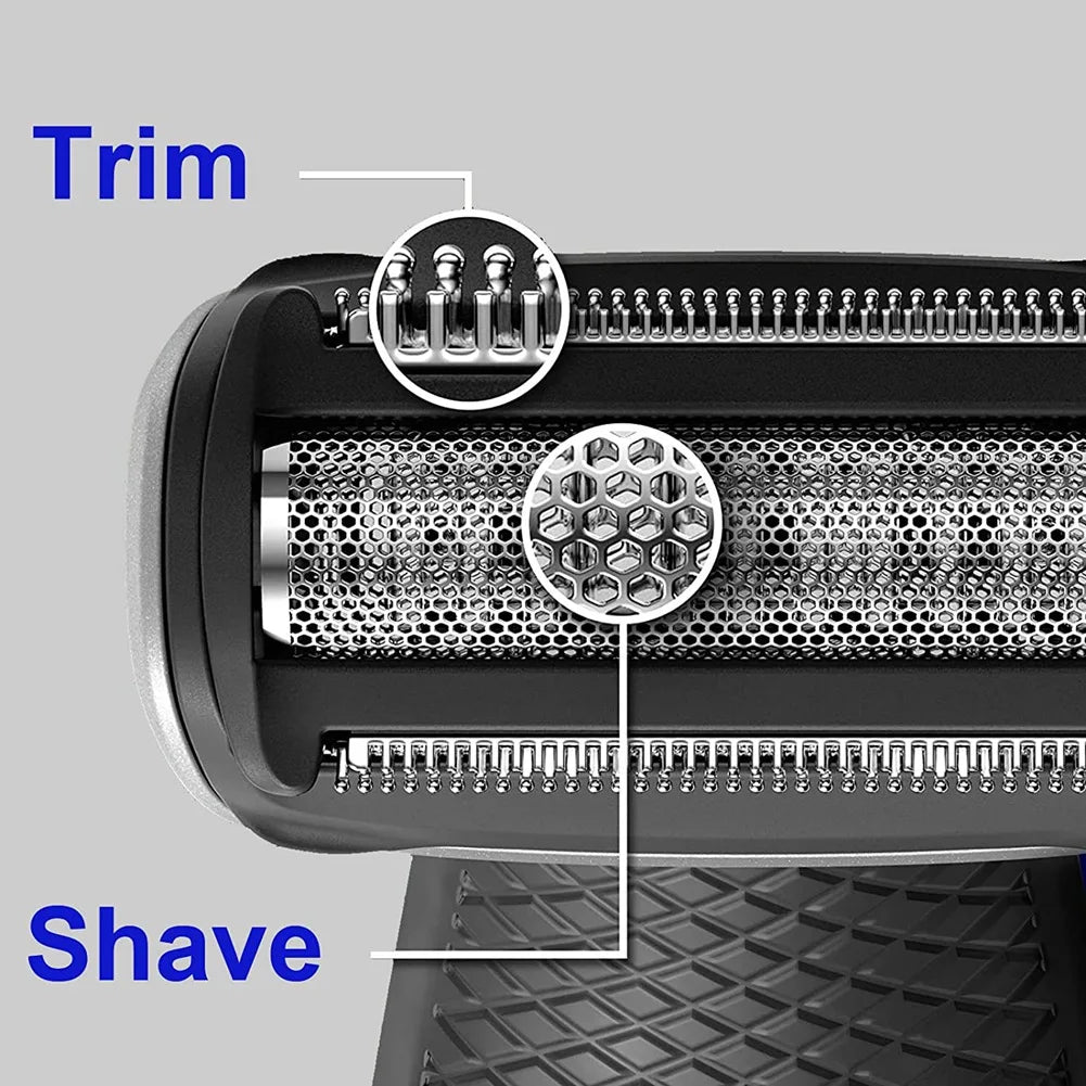 BG2000 Replacement Body Groomer Foil Head — 2-Pack Compatible Shaver Replacement
