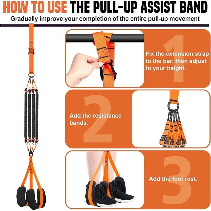 Pull-Up Assistance Resistance Bands — Set for Chin-Up, Stretching & Body Training