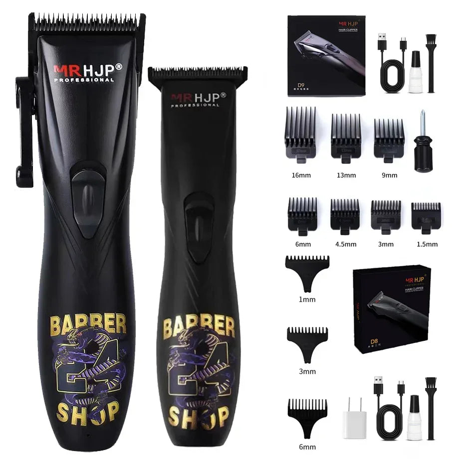 D8 Professional Hair Clipper — DLC Ceramic Blade 7200RPM Oil Head Engraving Trimmer