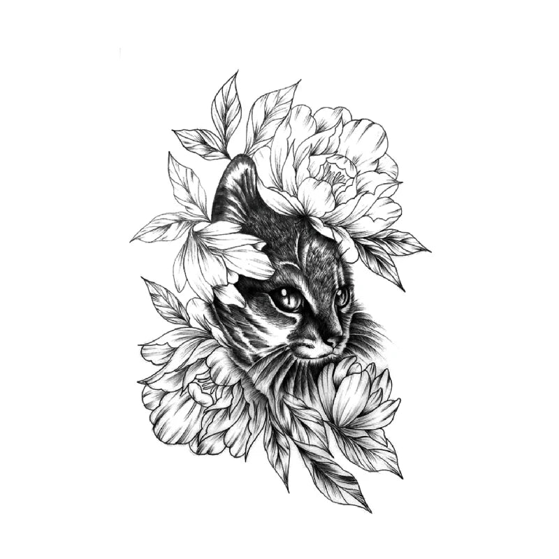 Leopard & Henna Temporary Tattoo Stickers — 5 Styles Flash Body Art