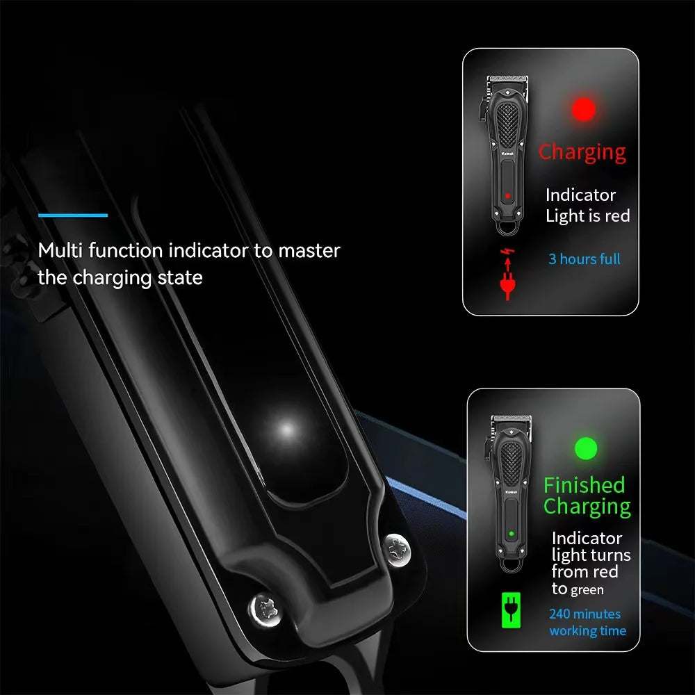 Kemei KM-1071 USB Rechargeable Hair Clipper — Cordless Beard Trimmer for Men