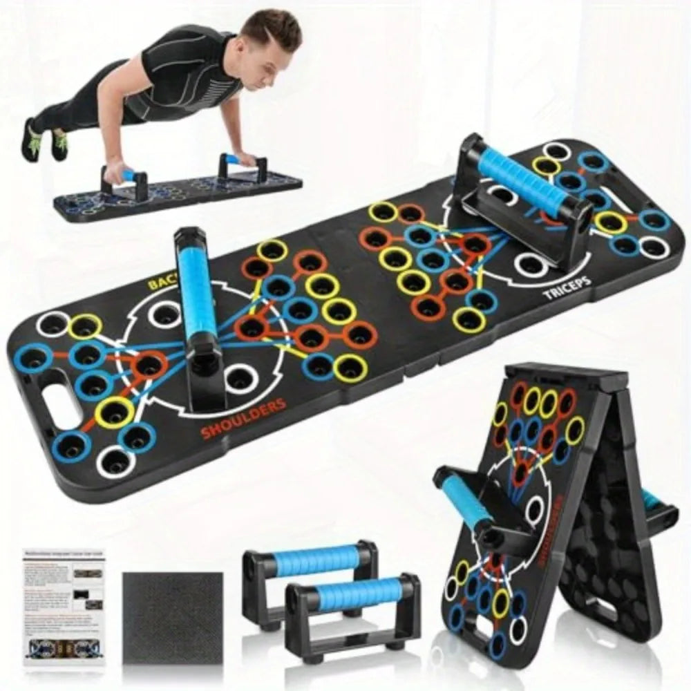 All-in-One Push Up Board — 56 Angles Full-Body Workout, Foldable Home Gym
