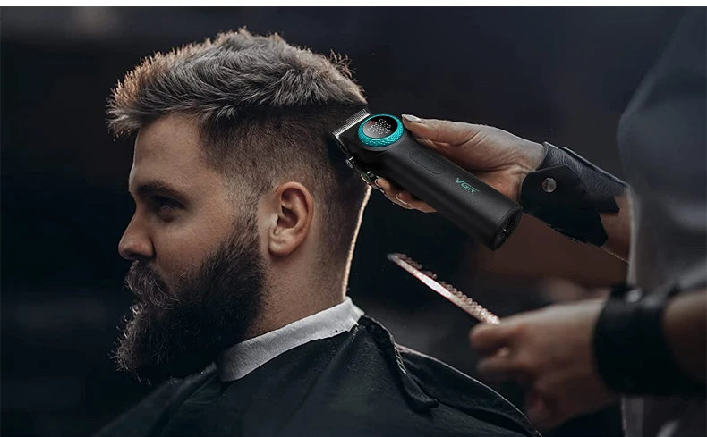 VGR Professional Hair Clipper — 12000RPM LED Digital Carving Electric Clipper V-001 & V-977