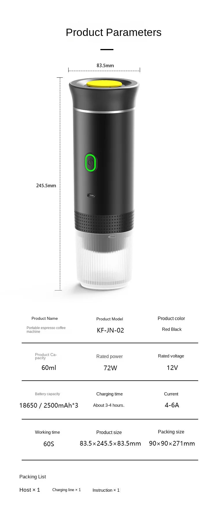 Portable Wireless Espresso Machine — 3-in-1 Capsule, Pod & Ground Coffee Maker for Travel & Car