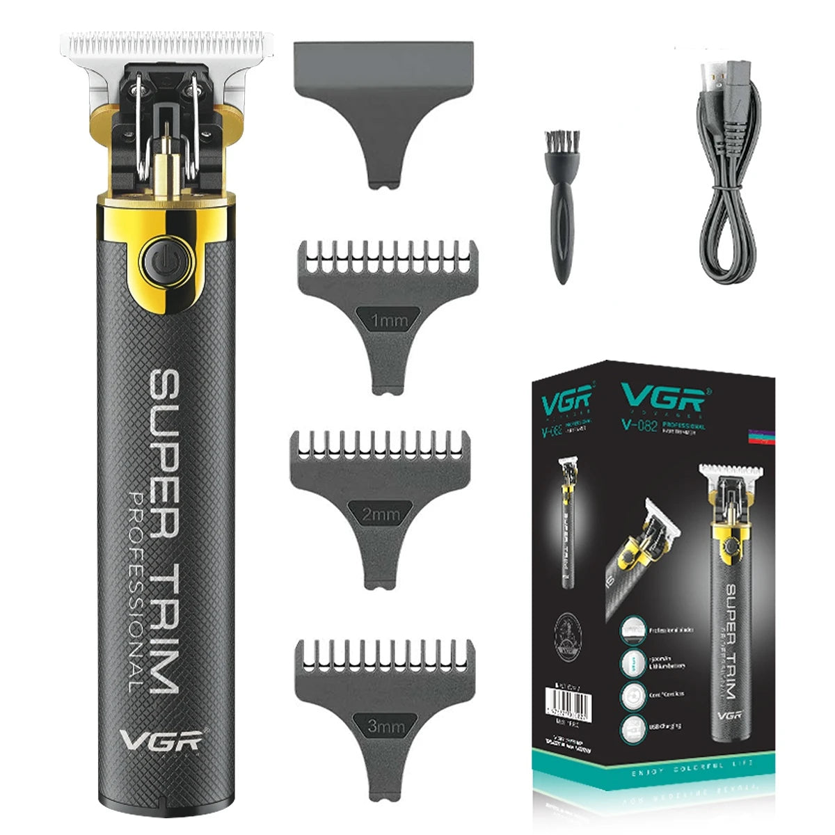 VGR V-082 Professional Hair Trimmer — Electric Hair Cutting Machine for Men