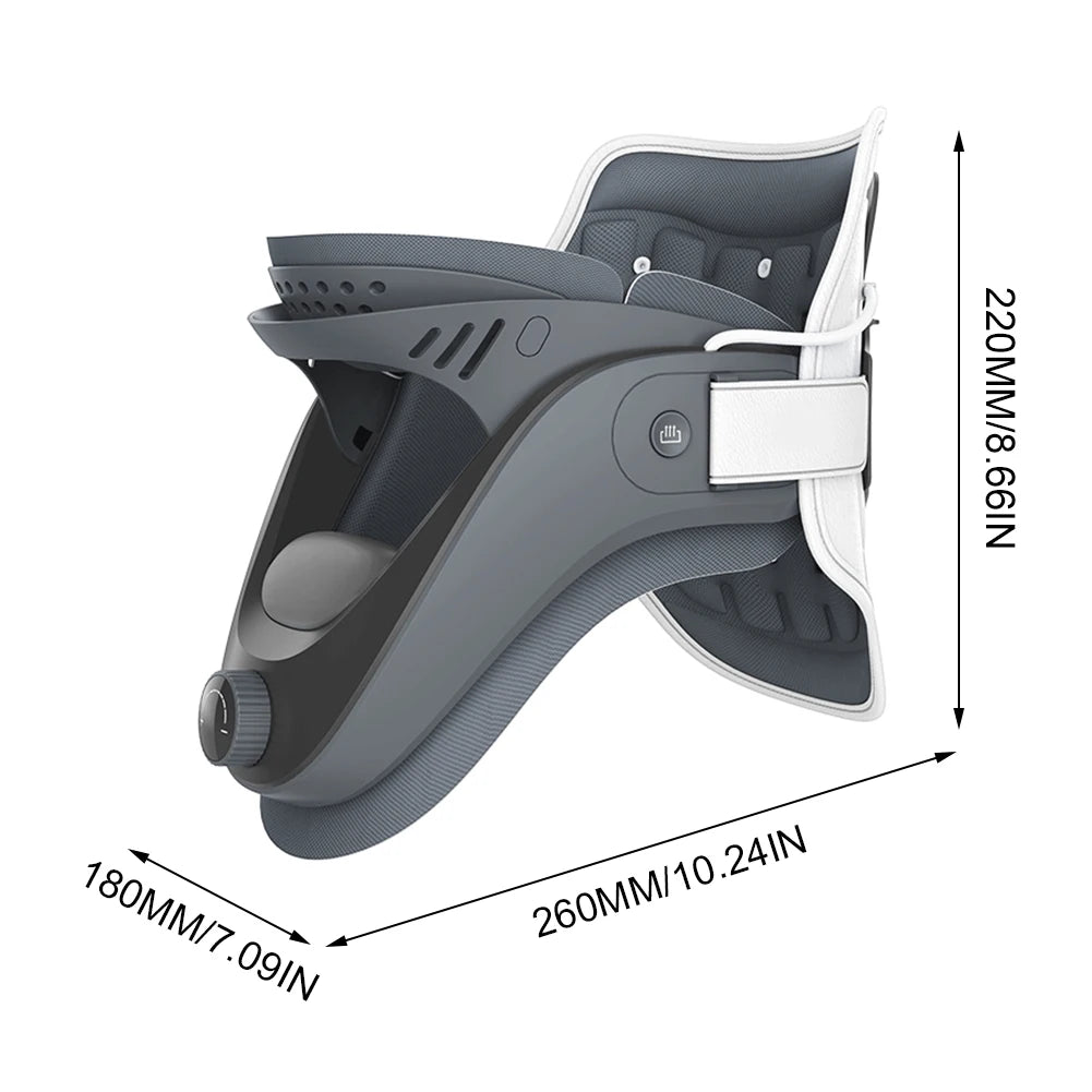 Cervical Neck Traction Device with Airbag Support Neck Brace Adjustable Ergonomic Neck Stretcher for Cervical Spine Alignment