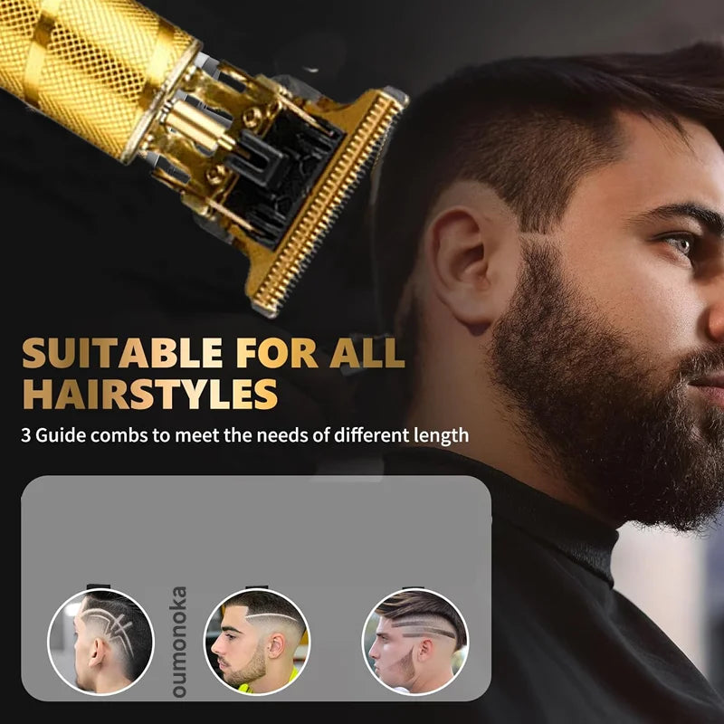 OUMONOKA T9 Professional Hair Clipper — Men’s Barber Trimmer, 90-Min Battery