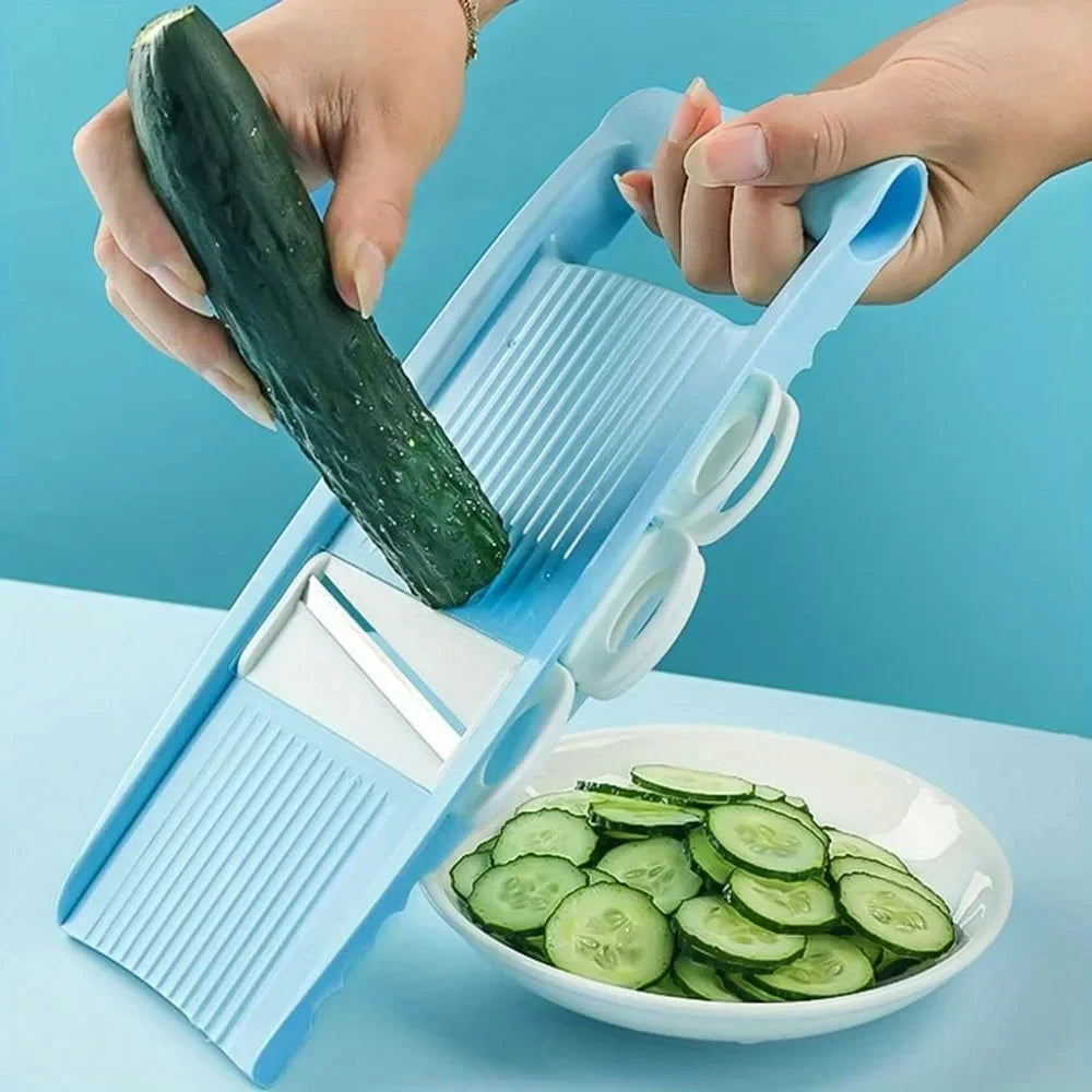 Multifunctional Vegetable Slicer & Grater — Manual Food Chopper, Dicer & Cutter
