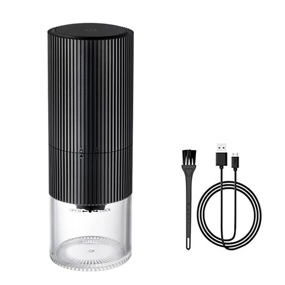 Electric Coffee Grinder with LED Display — Rechargeable Portable Automatic Pepper & Spice Mill
