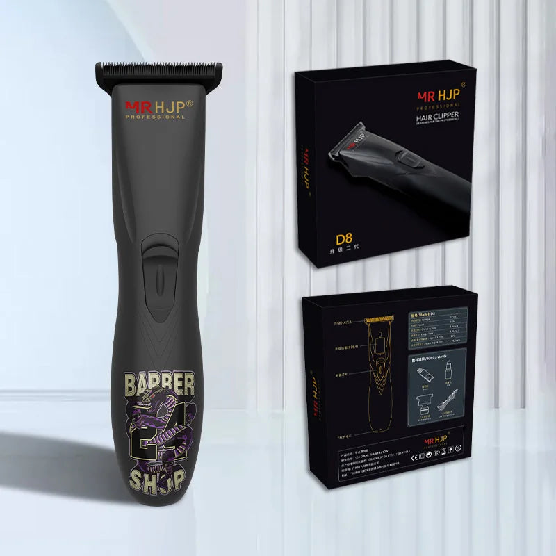 D8 Professional Hair Clipper — DLC Ceramic Blade 7200RPM Oil Head Engraving Trimmer
