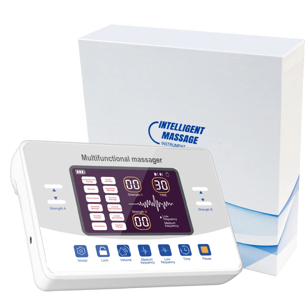 EMS Eletric Professional Muscle Stimulation Physiotherapy Tens Acupuncture Machines Pulse Impulse Body Massager 12 Modes Gifts