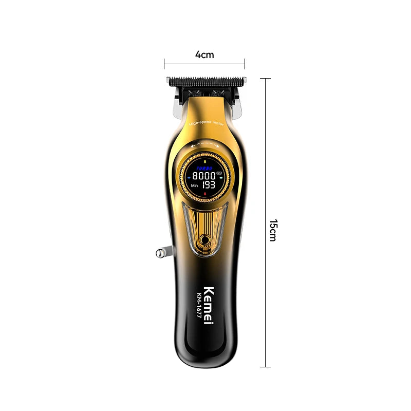 Kemei KM-1677 Professional Barber Shears — Men & Women's Gift Hair Scissors Set