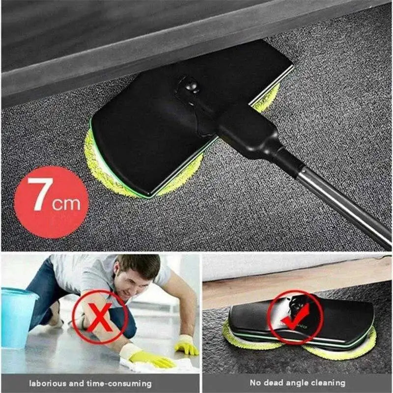 Electric Rotating Mop 2-in-1 — Rechargeable Wireless Floor Cleaner & Wax Machine
