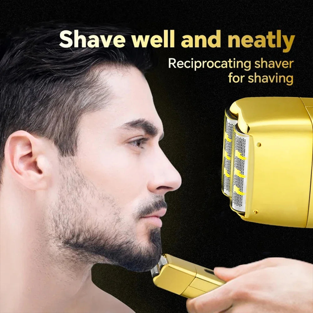 Professional USB Rechargeable Hair Clipper & Beard Trimmer — Complete Barber Kit for Men