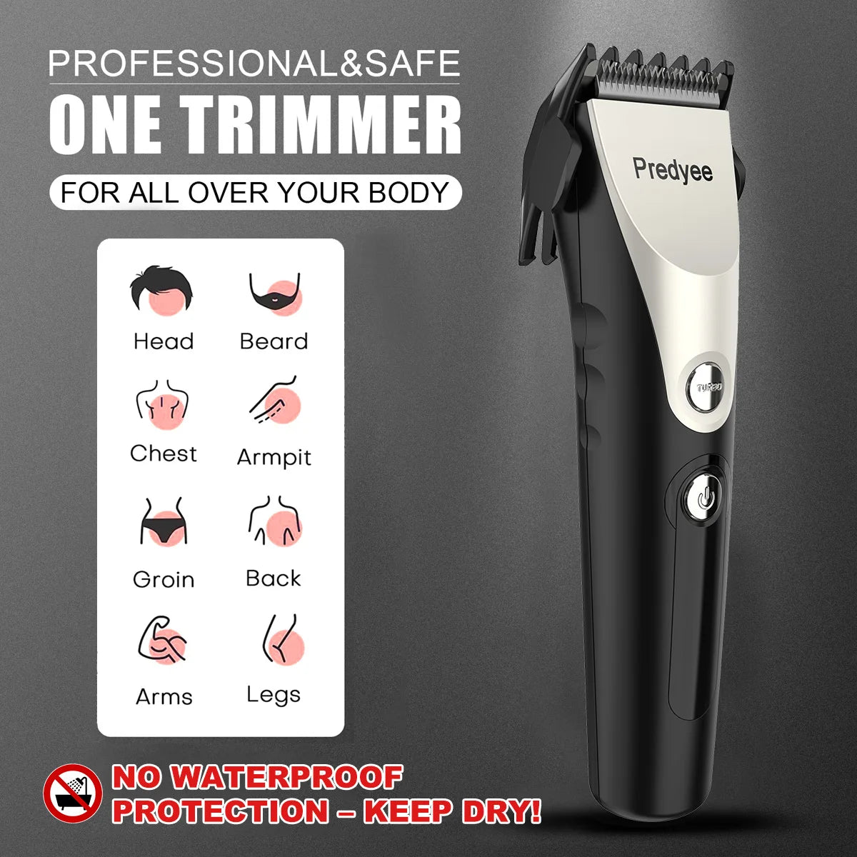 Manscape Mini Grooming Kit — Cordless Rechargeable Trimmer for Head, Face, Beard, Armpit & Groin