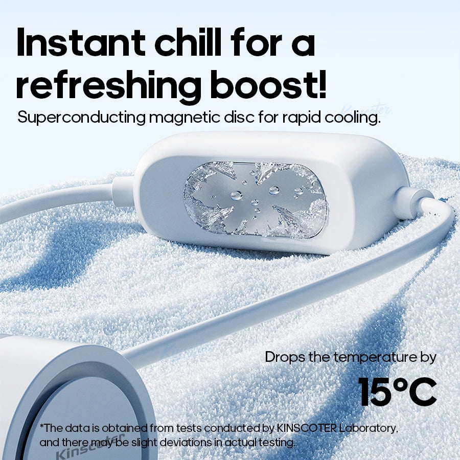 Portable Neck Fan with Cold Compress — 3-Speed 800mAh Sports Cooling Fan for Outdoor Travel