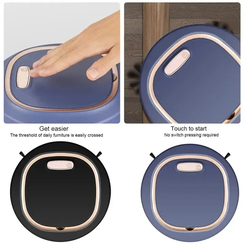 Tactile Activation 3-in-1 Sweeping Robot — Wet & Dry USB Rechargeable Auto Vacuum