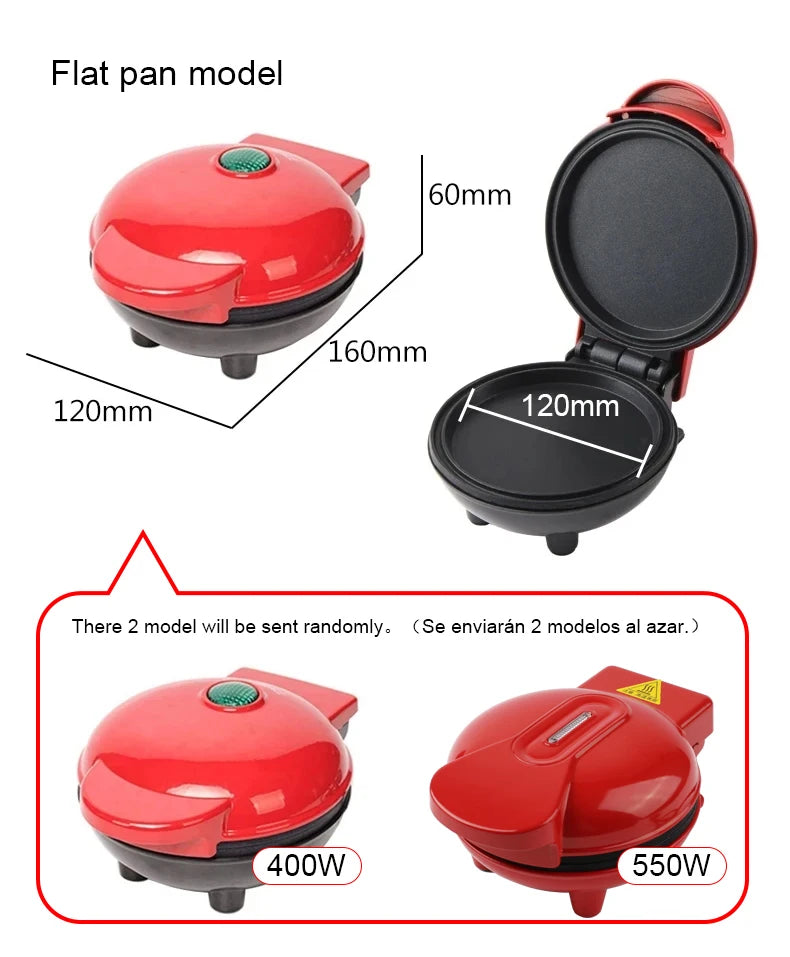 Multifunctional Waffle & Omelette Maker — Non-Stick Double-Side Heating Donut & Egg Burger Baker