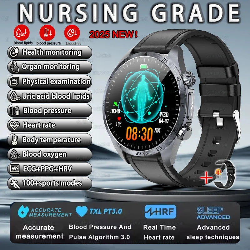 2026 Health Pulse Therapy Smartwatch — ECG+PPG, CES Sleep Aid & Organ Detection