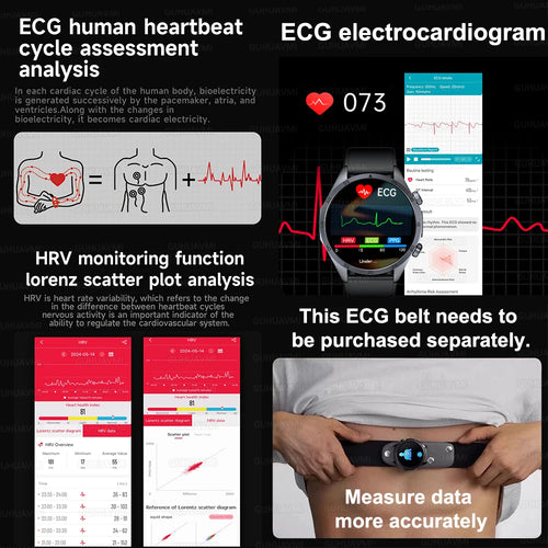 2026 Health Pulse Therapy Smartwatch — ECG+PPG, CES Sleep Aid & Organ Detection