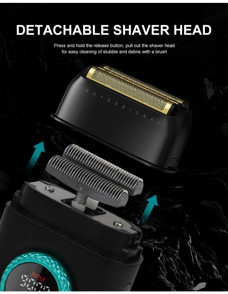 VGR V-378 Professional Foil Shaver — Rechargeable Cordless Electric Head Shaver for Men