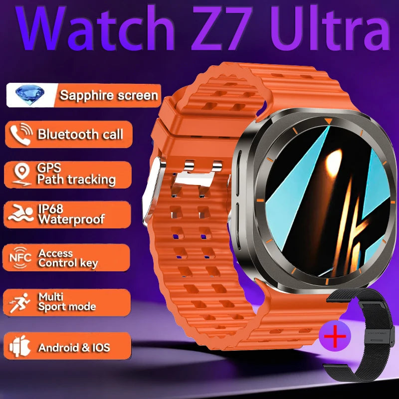 2026 Watch 7 Ultra Smartwatch — 3D Display, GPS, NFC & Compass for Men & Women
