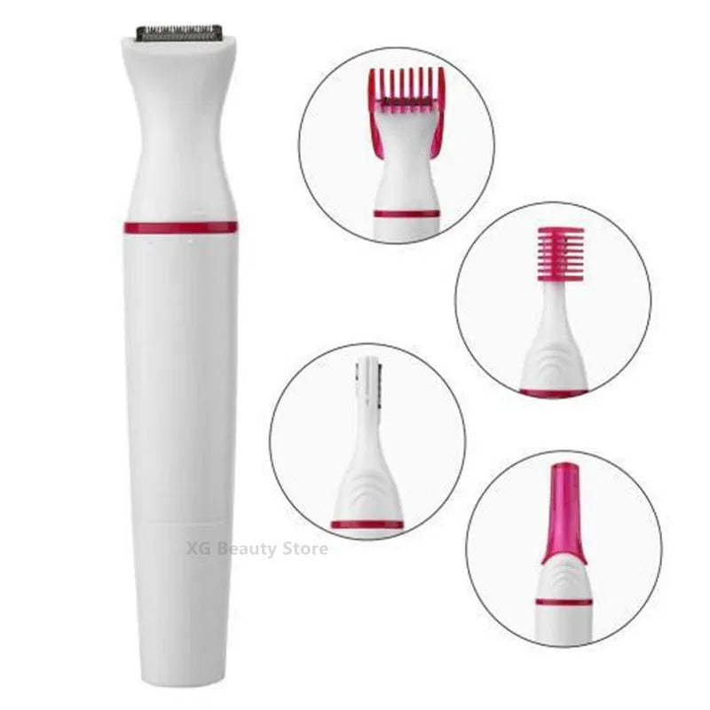 5-in-1 Electric Epilator for Women — Complete Body Hair Removal & Grooming Kit