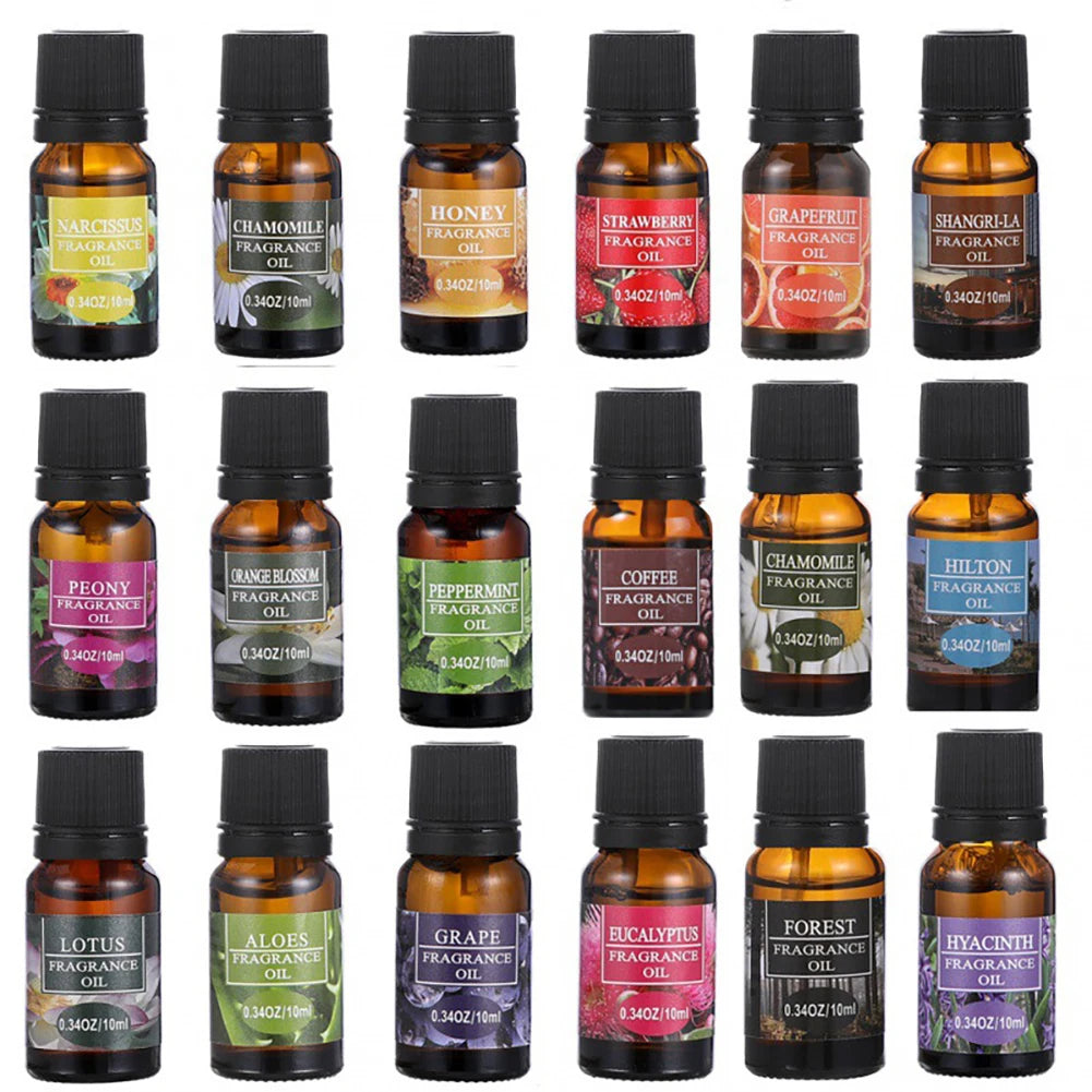 Essential Oils for Diffuser & Humidifier — 27 Fragrances Aromatherapy Water-Soluble