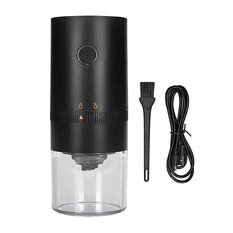 Electric Coffee Grinder with LED Display — Rechargeable Portable Automatic Pepper & Spice Mill