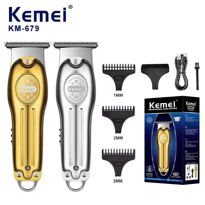 Kemei KM-679 Professional Hair Trimmer — Electric Cordless Clipper for Men