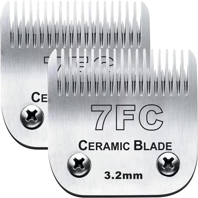 Detachable Ceramic Dog Grooming Blade — Compatible with Andis, Wahl KM & Oster A5 Clippers (2-Pack)