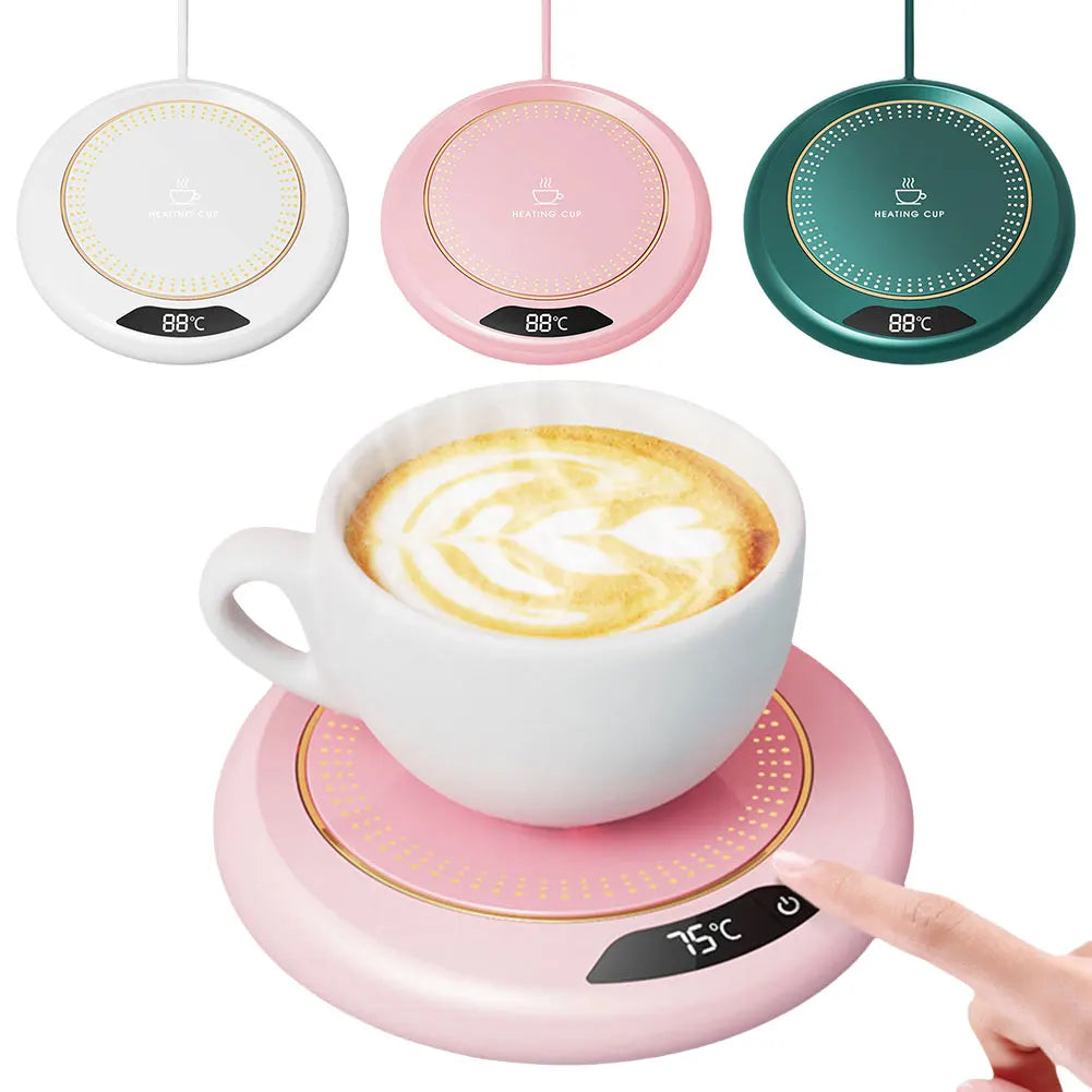 USB Coffee Mug Warmer — 3-Temperature Settings for Coffee, Tea & Milk