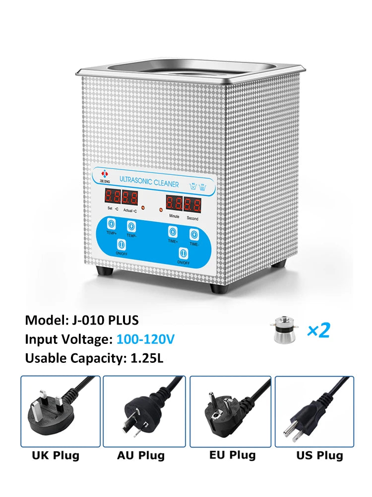 2L Ultrasonic Cleaner 40kHz — Jewelry, Watch & Eyeglasses Ultrasound Bath Machine