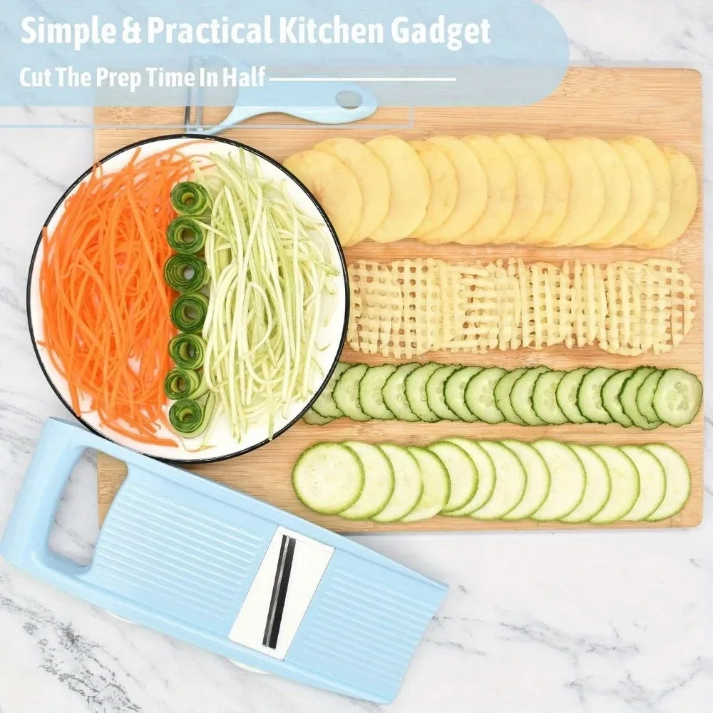 Multifunctional Vegetable Slicer & Grater — Manual Food Chopper, Dicer & Cutter