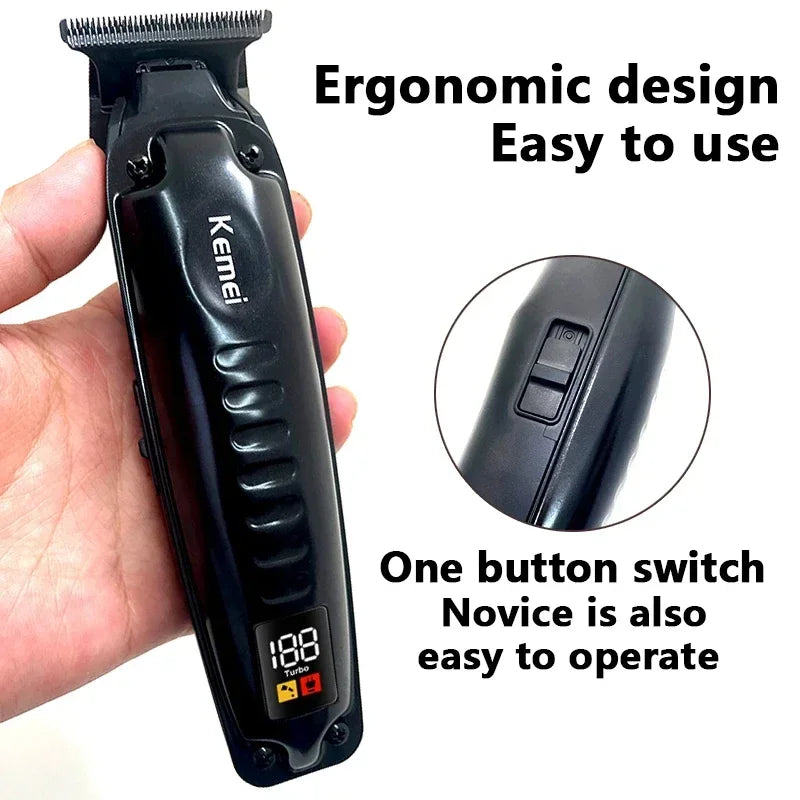 Kemei KM-1578 Rechargeable Men's Hair Clipper — Professional Electric Trimmer