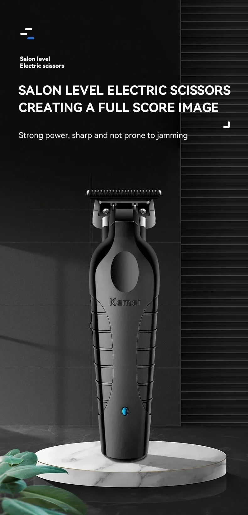 Kemei KM-2299 USB Fast Charging Hair Clipper — Professional Cordless Electric Trimmer