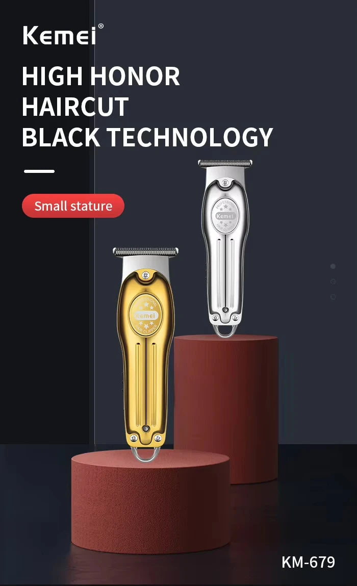 Kemei KM-679 Professional Hair Trimmer — Electric Cordless Clipper for Men