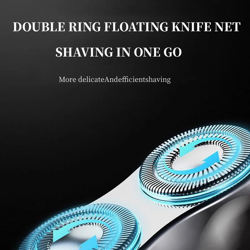 Mini Double Head Electric Shaver — IPX7 Waterproof Pocket Razor with Replaceable Head