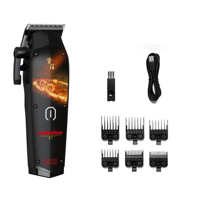 MadeShow M10/M11 Professional Hair Clipper & Trimmer Set — 0.1mm T-Blade High Speed