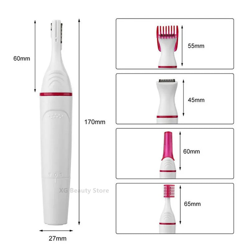 5-in-1 Electric Epilator for Women — Complete Body Hair Removal & Grooming Kit