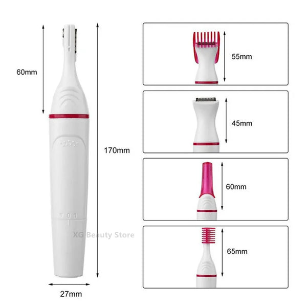 5-in-1 Electric Epilator for Women — Complete Body Hair Removal & Grooming Kit