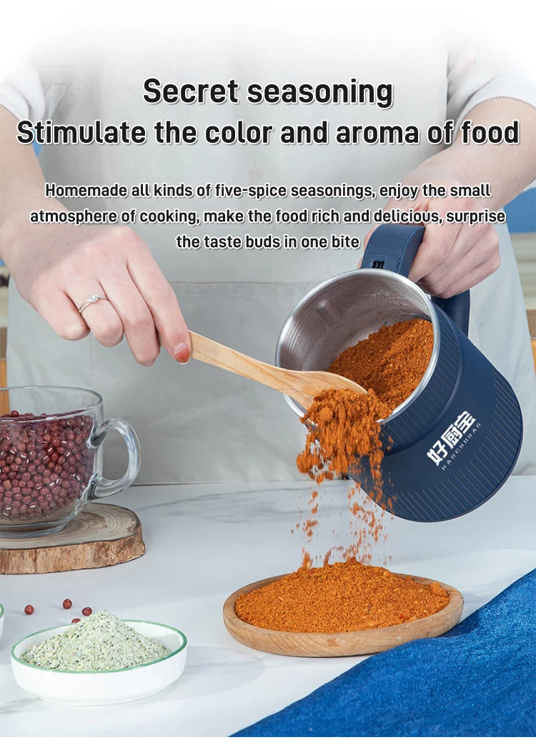 Ultra-Fine Powder Electric Grain Grinder — Household Coffee Bean & Spice Mill