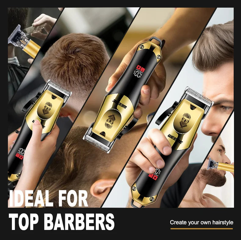 3-in-1 USB Rechargeable Men's Barber Kit — Hair Clipper, Trimmer & Shaver Set
