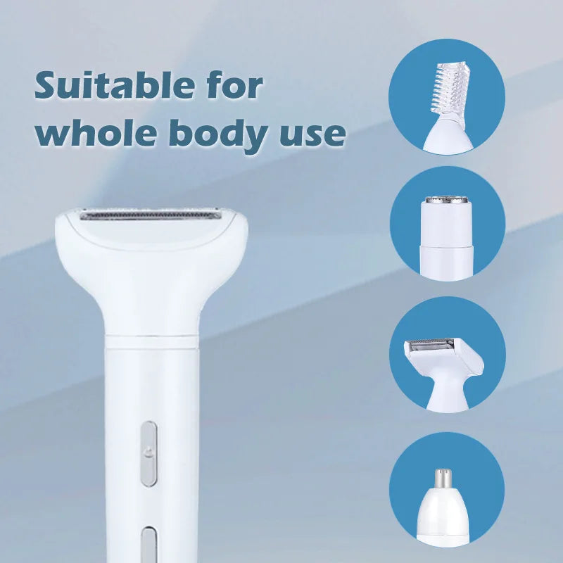 5-in-1 Electric Female Shaver — All-in-One Intimate Care for Armpit, Pubic & Body Hair