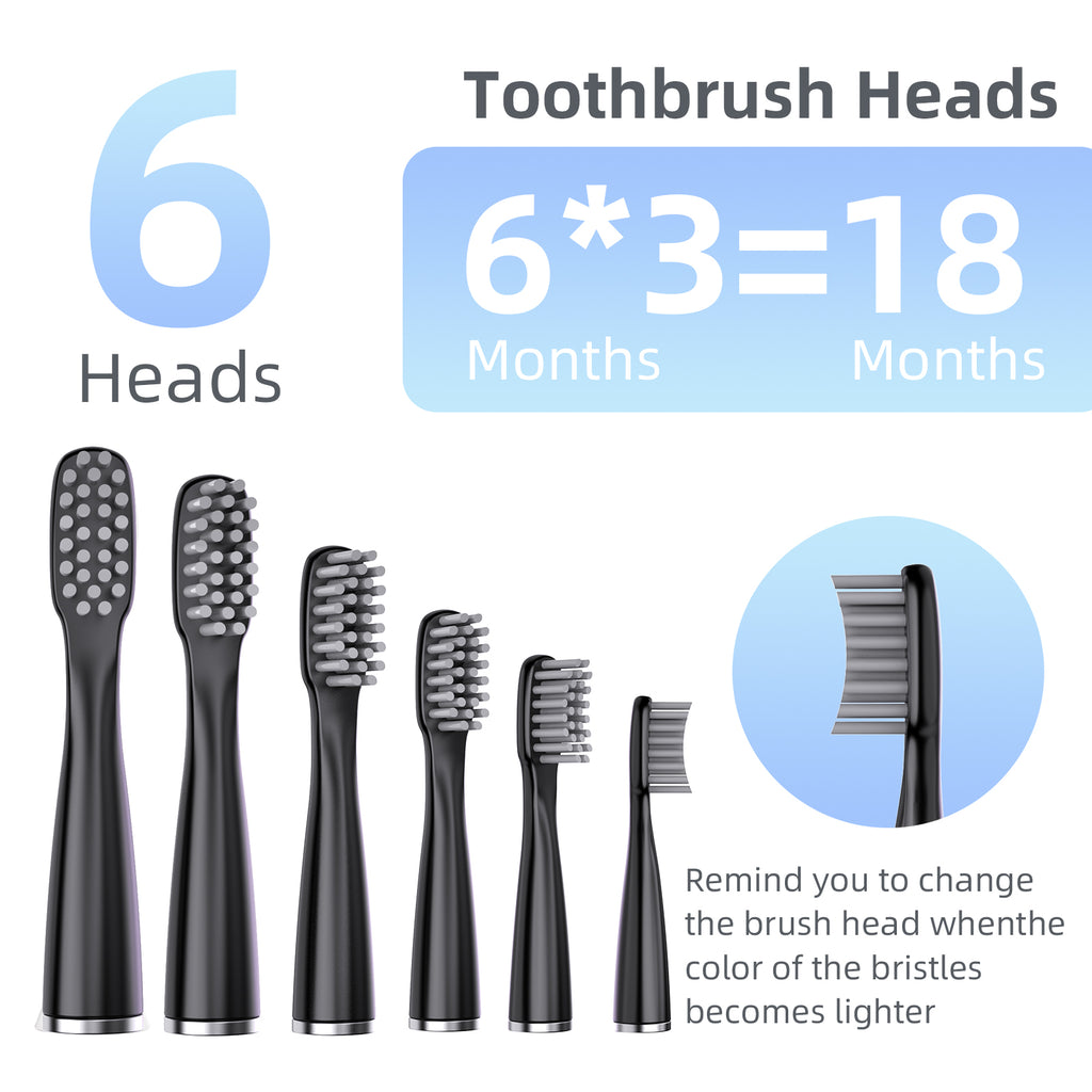Powerful Ultrasonic Sonic Electric Toothbrush USB Rechargeable 3 Clean Modes IPX7 Waterproof Teeth Whitening with Travel Case