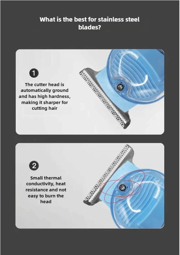 Rechargeable Transparent Hair Clipper — Professional Cordless Electric Trimmer & Shaver for Men