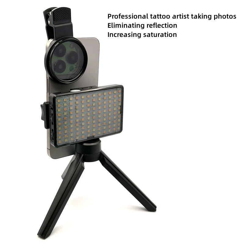 52mm CPL Phone Lens Filter — Eliminate Glare on Tattoo Photography