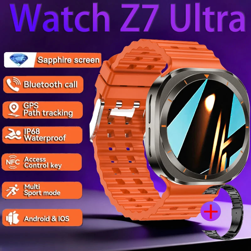 2026 Watch 7 Ultra Smartwatch — 3D Display, GPS, NFC & Compass for Men & Women